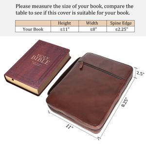 Bolsa de Transporte para Libros de Oración, Bolsa de Almacenamiento para Escrituras, Funda Protectora de Cuero a Prueba de Polvo para Biblia - Product Image 4