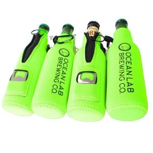 Custom Neoprene Beer <b>Bottle</b> Coolers Insulated Cooler Bags with Zipper Opener Beer Sleeve Holders - Product Image 6