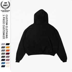 Sweat à capuche pour homme 100% coton 36oz 465GSM French Terry Black Oversized Heavyweight Solid Eco-Friendly Casual Style Winter Season - Product Image 2