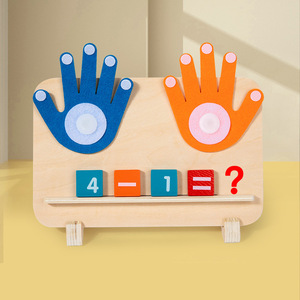 <span class=keywords><strong>Juego</strong></span> de Contar con los Dedos de Madera Creativo CE CPC, Juguete de Aprendizaje de Matemáticas de Suma y Resta, Juguete de Interacción Padres-Hijos para Niños - Product Image 2