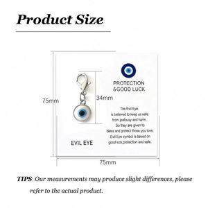 Evil Eye Keychain Lobster Claw Clasps Eyeball <b>Bag</b> Charm Protection Good Luck Small <b>Bag</b> Accessories Creative <b>Gift</b> Blue Resin - Product Image 2