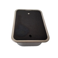 Évier de cuisine en acier inoxydable 304 pour camping-car, avec couvercle en verre, évier de cuisine en acier inoxydable pour camping-car, fourgon