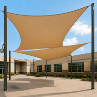 Voile d'ombrage rectangulaire en HDPE tissé sur mesure pour patio commercial, pergola, terrasse de restaurant, résistante aux UV, au design moderne, pour extérieur