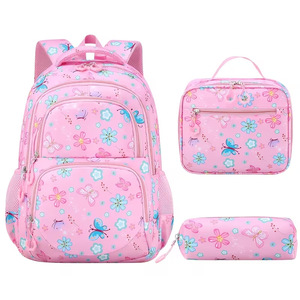 Girls 3-Piece Backpack Set, Large Capacity School Bookbag, Support Wholesale OEM ODM Custom Logo - Product Image 2