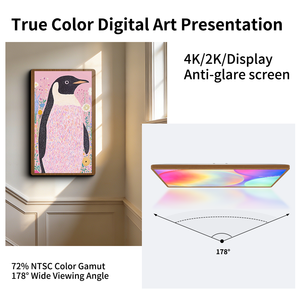 Cadre d'art numérique intelligent 4K de 32 pouces avec écran HD Wi-Fi, prise en charge Android 14 et <span class=keywords><strong>MP4</strong></span>/MP3 pour l'art et les photos - Product Image 5