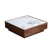 Table basse moderne de luxe en pierre frittée, sur mesure, 19 ans d'expérience, fabrication en usine, pour projets de mobilier de salon