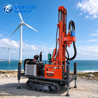 Machine de forage de puits d'eau portable robuste, équipement de forage rotatif hydraulique diesel pour la construction de puits profonds