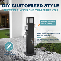 Enchufe Extensible de Acero Inoxidable para Exteriores con Control WiFi Inteligente, IP66 Impermeable, 20A/50A, 2 Tomas