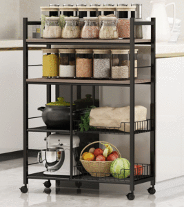 Etagère de cuisine de haute qualité, meuble de rangement utilitaire Vintage pour <span class=keywords><strong>micro</strong></span>-ondes <span class=keywords><strong>Table</strong></span> à 3 niveaux pour espace à épices, station de travail - Product Image 6