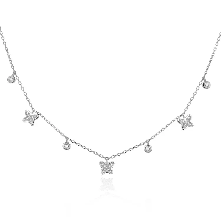 POLIVA-colgante de Plata de Ley 925 con Zirconia, collar para mujer