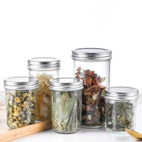 Bocaux en verre pour conserves, bocaux à caviar, bocaux Mason, bouteilles en verre pour sauces piquantes et confitures avec couvercle en fer blanc frisé – Vente en gros