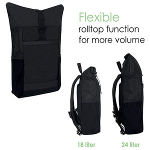 Custom Daypack Made From Recycled Pet Bottles Rucksack for Leisure <b>Roll</b> <b>Top</b> <b>Backpack</b> - Product Image 5