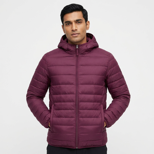 High Street <b>Men's</b> Windproof Nylon Puffer <b>Jackets</b> Zipper Closure Custom Decoration Casual Outdoor Wear <b>Long</b> Sleeves <b>Men's</b> <b>Jackets</b> - Product Image 1
