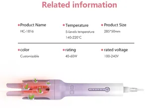 헤어 케어 경기자 이온 휴대용 컬링 머신 자동 뒤집을 수 있는 회전 곱슬 머리 제품 스타일링 도구 및 기기