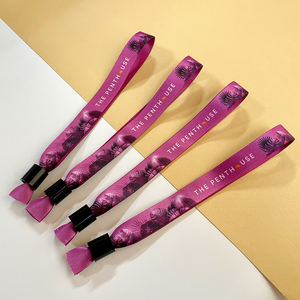 <span class=keywords><strong>Pulseras</strong></span> Tejidas RPET Personalizadas para Festivales, <span class=keywords><strong>Pulseras</strong></span> de Tela Tejida a Mano con Cierre de Poliéster para Eventos y Festivales - Product Image 3