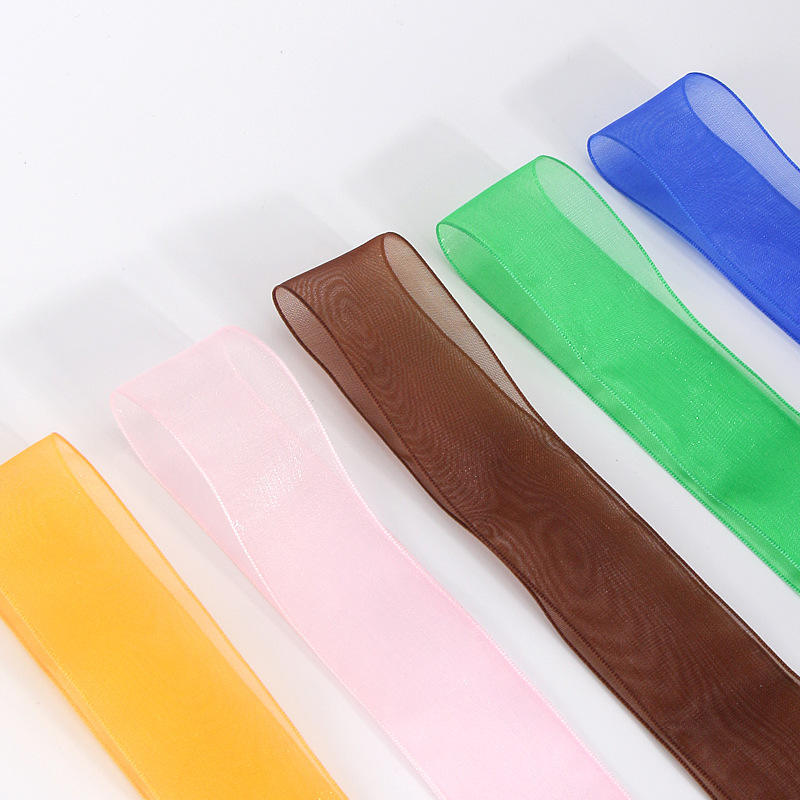 Chiffon Bandwidth 4cm Silk Satin Candy Wide Flat Ribbon Princess Lace Chiffon Shoelace