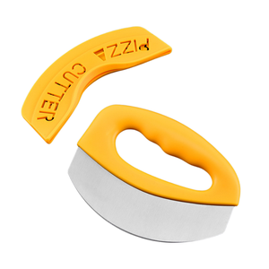 Offre Spéciale couteau à Pizza multifonctionnel en acier inoxydable cuisine Pizza roues ronde Rocker Cutter trancheuse avec <span class=keywords><strong>gaine</strong></span> <span class=keywords><strong>de</strong></span> protection - Product Image 1