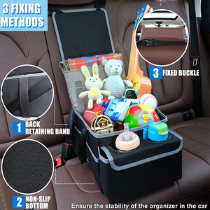 Car <strong>Accessories</strong> Collapsible Car Backseat Organizer With Handles &amp; Cup Holders - Product Image 3