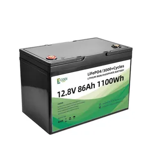 86Ah 100Ah 150Ah 200ah 250Ah 12V Paquetes de baterías recargables de ciclo alto Baterías de almacenamiento de energía solar