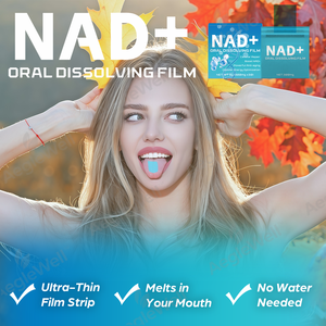 แผ่นฟิล์มละลายเร็ว NAD แบบสั่งทำสำหรับแบรนด์ส่วนตัว อาหารเสริม NAD แบบฟิล์มบางสำหรับรับประทาน - Product Image 4