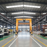 Grue portique électrique sans rail sur pneus avec commande PLC, moteur et engrenage, palan mobile 60 tonnes pour usine et chantier de construction
