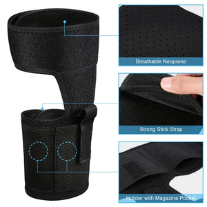 Holster de cheville tactique réglable en néoprène, holster de transport dissimulé noir, accessoires de chasse pour l'extérieur - Product Image 2