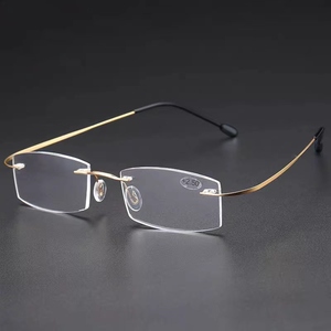 <span class=keywords><strong>Gafas</strong></span> de lectura unisex, <span class=keywords><strong>gafas</strong></span> ópticas antiluz azul para <span class=keywords><strong>presbicia</strong></span>, para mujeres y hombres, +1.0D-+4.0D, montura de titanio sin marco, <span class=keywords><strong>gafas</strong></span> de lectura - Product Image 1