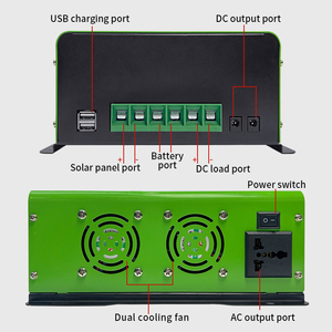 <span class=keywords><strong>Convertisseurs</strong></span> solaires hybrides à onde sinusoïdale pure monophasée 1000W 24V <span class=keywords><strong>12V</strong></span> vers <span class=keywords><strong>220V</strong></span>, adaptés aux systèmes d'énergie solaire hors réseau - Product Image 2