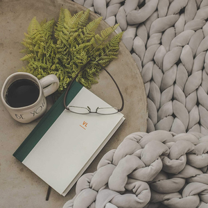 Couverture tricotée à carreaux pour canapé-lit, fait à la main, chaud, épais, grand fil - Product Image 3