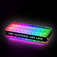 Nouveautés de fête en boîte de nuit porte-gobelet en verre acrylique LED présentoir pour articles de bar plateau de service