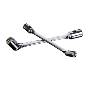 Clé à douille double extrémité en L de 8-23 mm, type tuyau, en acier au carbone, conception à trou traversant, pour trous profonds et retrait de boulons longs - Product Image 3