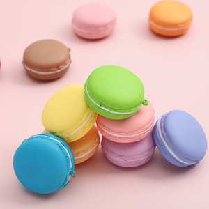 Jouet souple compressible en PU à rebond lent, 5 cm, Macaron souple, Gâteau simulé, Porte-clés, Pendentif, Gommes, Jouet fabriqué - Product Image 1