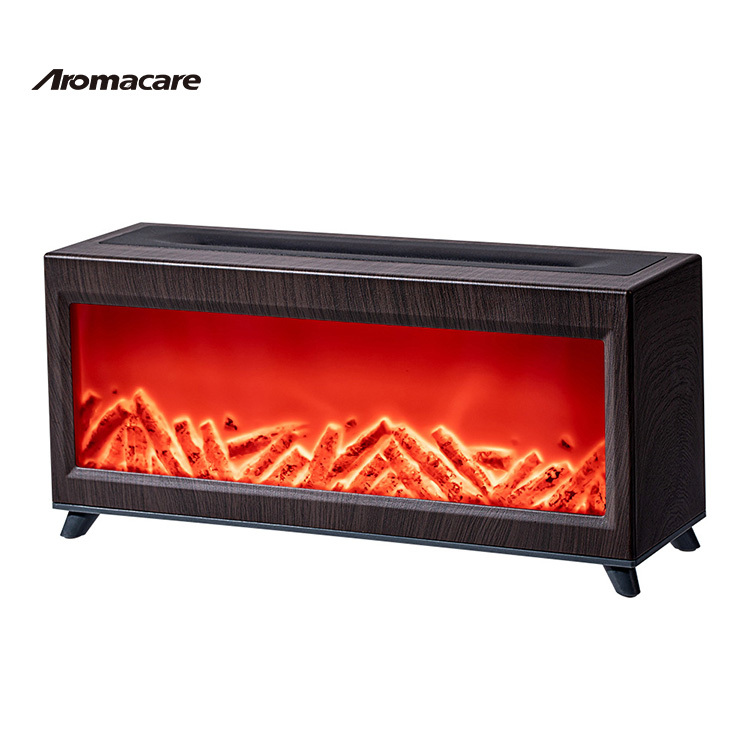 Chimenea, grano de madera oscuro