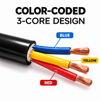 Câble de commande H05VV-F RVV 3 conducteurs 3 x 1,5 mm² en cuivre flexible isolé et gainé PVC 300/500V pour câblage de machines