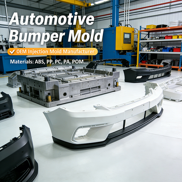 Car Bumper Mold Injection Molding Rapid Prototyping Tooling Injection Mould Plastic Parts Mold Custom