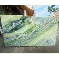 Dalle de marbre vert d'Irlande en gros pour carrelage de sol, mur de fond, comptoir et bar, dalle de marbre vert en pierre naturelle