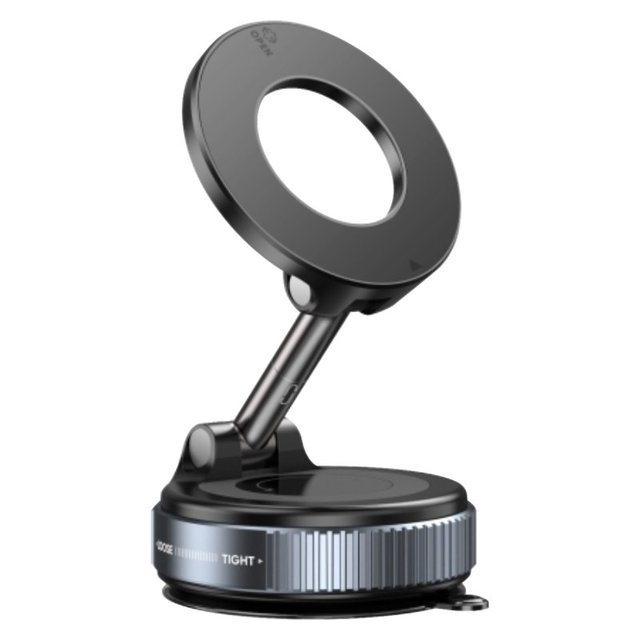 KONFULON 2026 Foldable Magnetic Phone Stand | Zinc Alloy Vacuum Suction Car Phone Mount