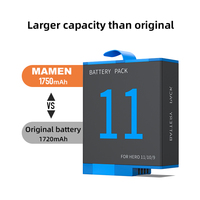 Batterie 1750mAh de décodage complet pour Gopro Hero 9/10/11 batterie Li-ion pour batterie de caméra Go Pro Action Sport