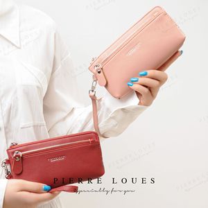 กระเป๋าคลัทช์แบบมีซิปคู่สำหรับผู้หญิง Pierre Loues ขนาด 5 นิ้ว สีแดง แฟชั่นสำหรับใช้ในชีวิตประจำวัน - Product Image 3