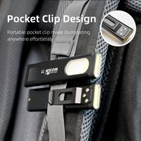 Lampe de poche portable multifonctionnelle WARSUN T7 en alliage d'aluminium, 500 lumens, étanche, rechargeable, torche de poche