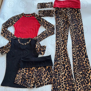 Completo Loungewear da <span class=keywords><strong>Donna</strong></span> Stampa Leopardata 2 Pezzi Personalizzabile con Logo Top Halter o a Fascia e Shorts Stampa Ghepardo <span class=keywords><strong>Abbigliamento</strong></span> <span class=keywords><strong>Donna</strong></span> - Product Image 5