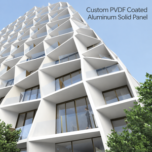 Revestimiento de fachada metálica con revestimiento de PVDF para muro cortina irregular de alta gama, con buen aislamiento térmico para proyectos de torres comerciales. - Product Image 3