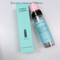 Boîte et étiquette personnalisées acceptées - Spray nettoyant pour écran 100 ml + chiffon en microfibre pour surfaces sensibles, sans traces, sans résidus