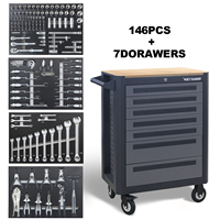 Chariot à outils professionnel à 7 tiroirs, capacité de charge de 150 kg, garantie de 3 ans pour garage, avec 273 pièces, ensembles d'outils avec plateau en mousse
