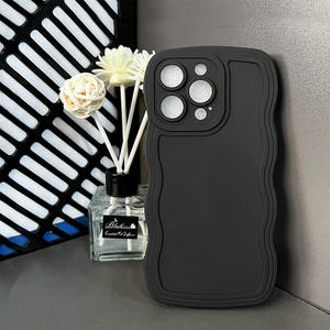 Coque de téléphone à motif de grande vague pour iPhone 15, coque souple antichoc de couleur unie pour iPhone 14 Pro/ 12/16 - Product Image 5