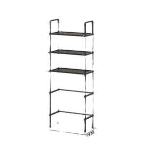 YOUALL Over-the-Toilet Three-Layer Standing Metal Non-Folding Multifunction Stocked <b>Storage</b> <b>Rack</b> <b>for</b> Home Bathroom - Product Image 1