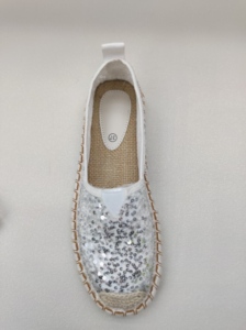 Chenxuan – Espadrilles plates personnalisées pour <span class=keywords><strong>femme</strong></span> avec logo, printemps, à paillettes, légères, respirantes, antidérapantes et confortables - Product Image 6