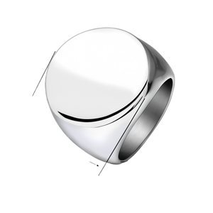 304 스테인리스 스틸 블랭크 22mm 링 18K 골드 PVD 도금 방수 맞춤 이름 로고 레이저 각인 개인 맞춤 반지 - Product Image 2