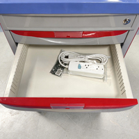 Carros de Emergencia Médicos, Carro de Reanimación con Soporte para Desfibrilador, de Aleación de Aluminio ABS, Equipo Hospitalario para UCI
