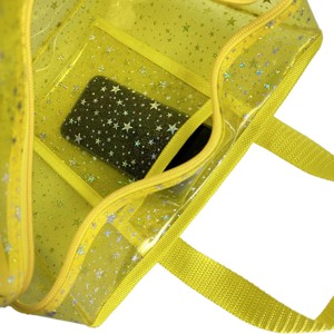 Túi Tote Ba Chiều Đeo Vai PVC Trong Suốt In Logo Theo Yêu Cầu, Túi Xách Nữ Óng Ánh Túi Xách Tay Cầm Mua Sắm Túi Ba Chiều Tái Sử Dụng. - Product Image 4